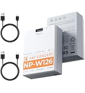 K&F CONCEPT 2-Pack NP-W126 Battery, USB C NP-W126S XT30III Battery Compatible with Fujifilm X100v...
