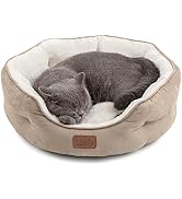 Bedsure Dog Beds for Small Dogs - Round Cat Beds for Indoor Cats, Washable Pet Bed for Puppy and ...