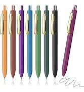 Piochoo Pens Ballpoint,8pcs Medium Point Black Ink Pens,0.7mm Retractable Pen for School,Smooth W...