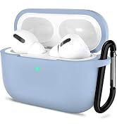 ATUAT for AirPods Pro 1st/2nd Generation Case Cover, Protective Silicone Skin Accessories with Ke...