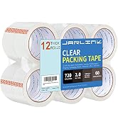 JARLINK Clear Packing Tape (12 Rolls), Heavy Duty Packaging Tape for Shipping Packaging Moving Se...