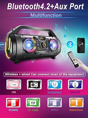 portable bluetooth speakers wireless outdoor speaker boombox