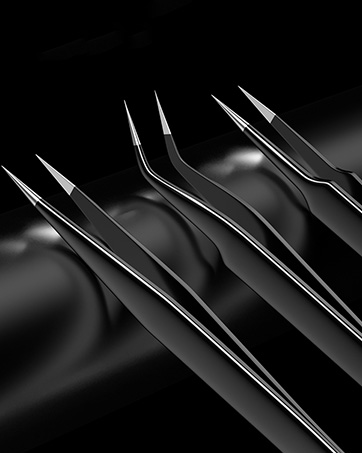 Point and Slant Metal Tweezer Kits for Craft