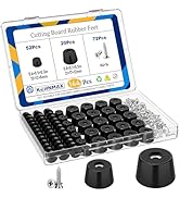 Kernmax 144Pcs Rubber Feet for Cutting Board, Non-Slip Cutting Board Feet with 304 Stainless Stee...