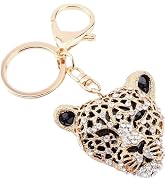 GANPUB Leopard Bag Pendant, Cute Cheetah Head Purse Key Ring Chain Adornment for Wallets, Car Key...