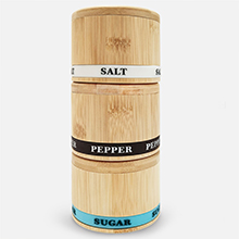 Sugar Pepper Salt Box with Swivel Lid and Spoon Spices Cellar Easy to Open and Close with 3 Spoon