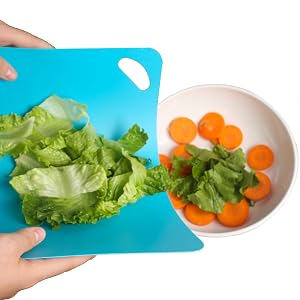 flexible cutting board transfer food easily
