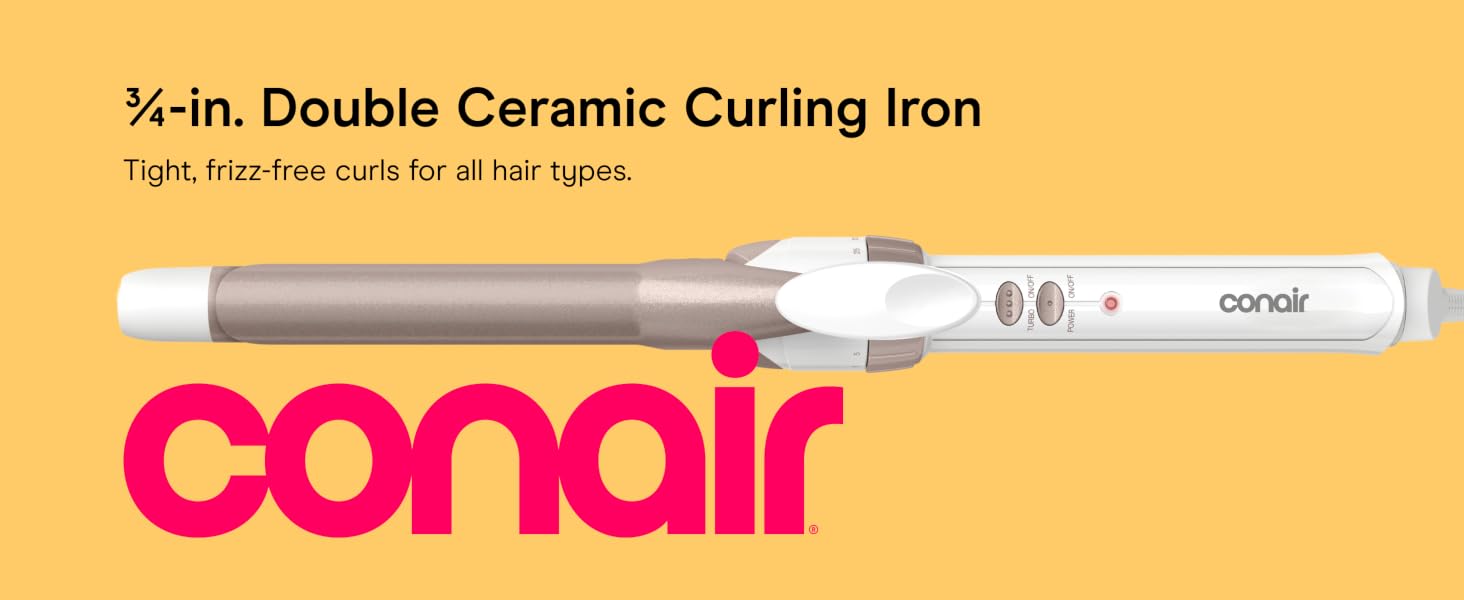 ¾-in. Double Ceramic Curling Iron