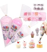 BoFUN 3-Pack Whipped Cream Glue Clay Set with Resin Charms - DIY Phone Cases Kit Craft for Jewelr...