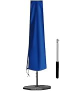 OKPOW Umbrella Cover 420D Oxford Fabric Patio Umbrella Covers Waterproof with Zip, for 9ft to 12f...