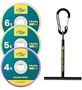 SF Clear Nylon Tippet Line with Holder Fly Fishing Tippets Leaders Trout 0X 1X 2X 3X 4X 5X 6X 7X