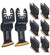Trivd Frol 100Pcs Curved-Edge Oscillating Tool Blades Professional Universal Oscillating Saw Blad...