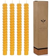 DEYBBY Natural Spiral Beeswax Candles, Dripless and Smokless 10 inch Twisted Pure Beeswax Candles...