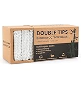 GOLD HONEY Bamboo Cotton Swabs 600 Count with Paper Box - Double Tipped Ear Swabs - Cotton Buds f...