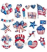 JarThenaAMCS 4th of July Magnets Patriotic Stars Stripes Refrigerator Magnets Decor 16Pcs 250th A...