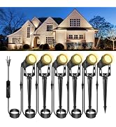 ALOVECO 12V Low Voltage Landscape Lighting with Transformer 69ft Cable Uplighting Outdoor Spot Li...