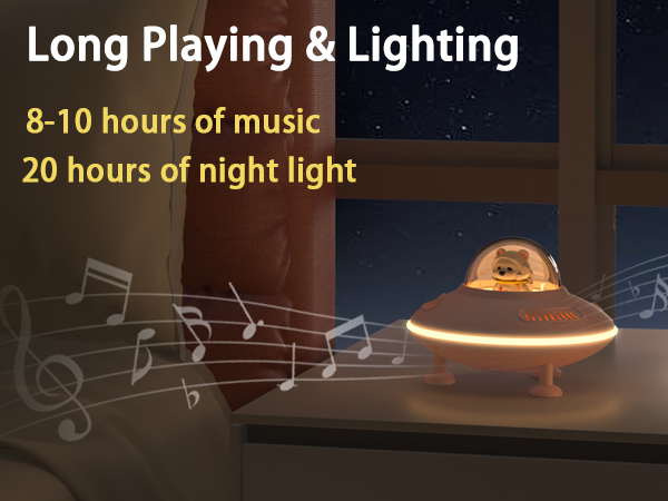 Bluetooth Speaker with Lights, Bear Wireless Speaker with Adjustable Dual Night Light