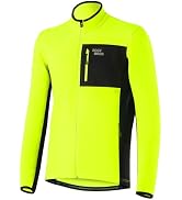 ROCKBROS Cycling Jackets for Men Winter Thermal Bike Jackets Breathable Cycling Windbreaker with ...