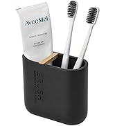 rejomiik Toothbrush Holders Resin Bamboo Tooth Brushing Holder for Bathroom Countertop, Tooth Bru...
