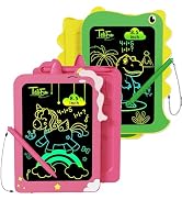 TEKFUN Toddler Boy Toys, 2 Pack LCD Writing Tablet for Kids, Doodle Board Dinosaur Toys, Travel E...