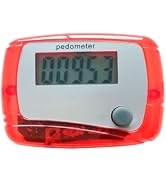 Galepromot Red Portable Counter Mini Digital LCD Pedometer Sports Walking Running Step Counter Me...