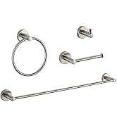BGL Bathroom Hardware Set Brushed Nickel 4-Pieces Bathroom Towel Rack 24 Inches Adjustable Bathro...