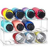 LARGER Compartment - 3 Tier Stackable Water Bottle Organizer Holder - for Stanley 40oz & Others' ...