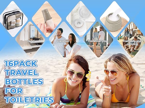 16Pack Travel Bottles for Toiletries