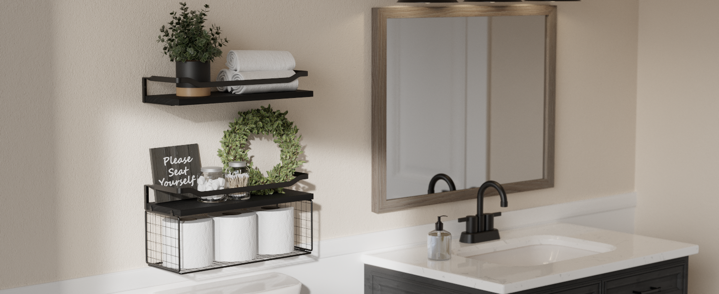 bathroom shelves