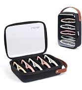 Luxtude Travel Sunglasses Organizer Case for Women Men, Glasses Case Multiple Pairs w/Adjustable ...