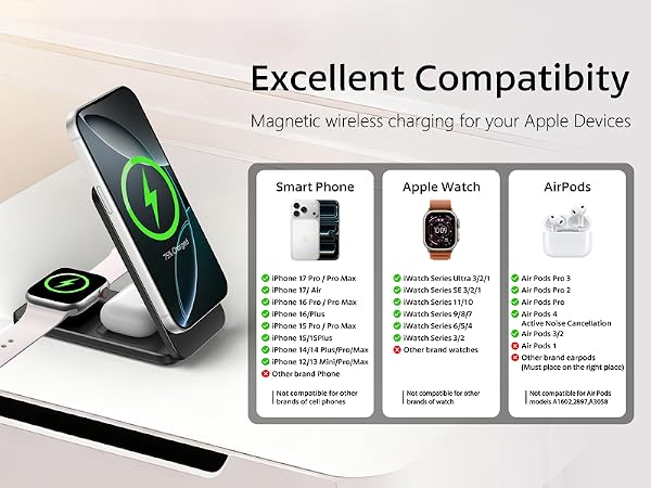 foldable wireless charging station