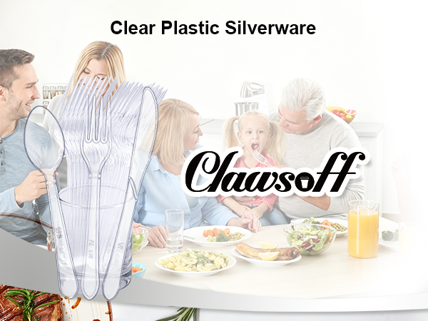 Plastic Cutlery Set, 360 Pieces: 150 Forks, 150 Spoons, 60 Knives