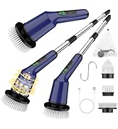 Electric Spin Scrubber for Cleaning Bathroom, Shower Scrubber Cordless Cleaning Brush with IPX7 W...