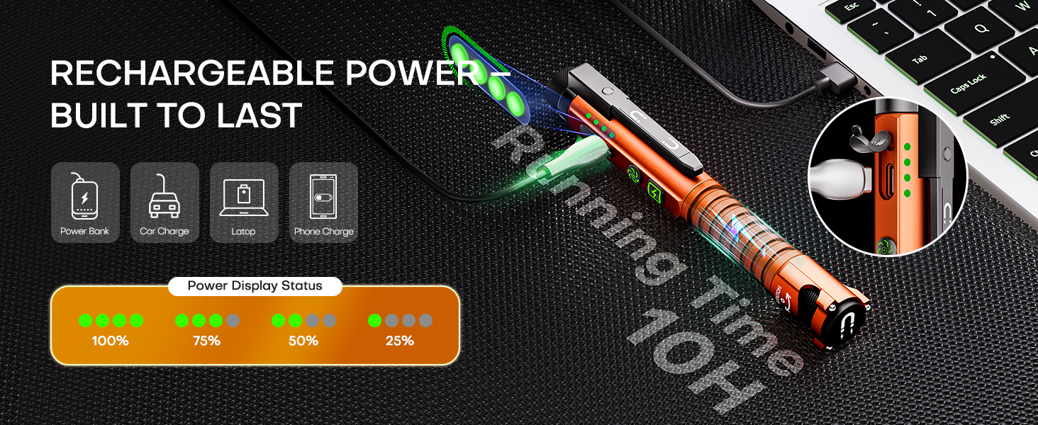 edc flashlight rechargeable