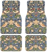 Beautiful William Morris Style Car Mats with high Absorbency car Art mats. Non-Slip Feature Car F...