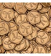 UNIQOOO 3D Bow Wax Seal Stickers - 50 Pcs Elegant Self-Adhesive Metallic Antique Gold Seals, for ...