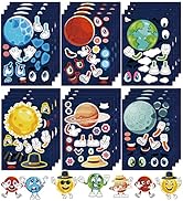 24 Pieces Make Your Own Planet Stickers Make A Face Stickers for Kids Toddlers with Planets Solar...