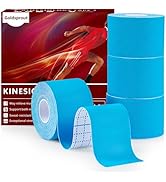 Goldsprout Kinesiology Tape (4 Rolls Pack),Waterproof Athletic Tape for Pain Relief,Brace & Elast...