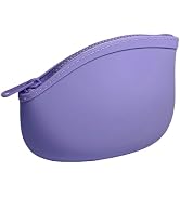 WHHJM Small Makeup Bag Premium Silicone Purse Bag Multifunctional Essential Bag Zipper Pouch Wate...