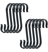 Alise GJF001SB-10P SUS304 Stainless Steel "S" Hooks for Hanging Kitchen Ware Plants Towels,Black ...