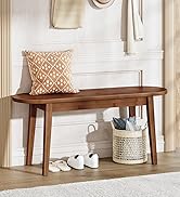 HOOBRO 39.4'' Bamboo Dining Bench, Farmhouse Kitchen Table Bench, Easy to Assemble, Sturdy Dining...