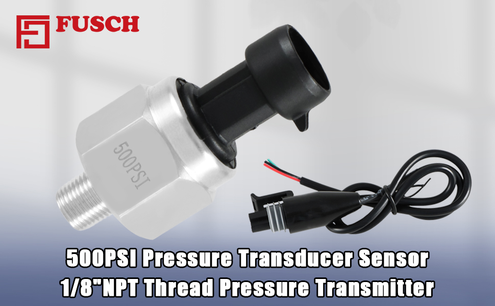 100/150/200/300/500/1000/1600PSI Pressure Transducer Sensor , 1/8"NPT Thread Pressure Transmitter