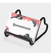 Qomamount Business Card Holder,Cute Heart-Shaped Metal Card Display Stand,Vertical Desktop Name C...