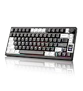 YUNZII AL80 Wireless Mechanical Keyboard,Full Aluminum CNC, Smart LCD Display,Hot Swappable Gaske...