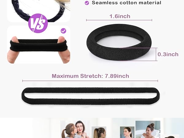 seamless hair ties
