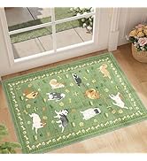 DUKINO 2x3 Entryway Rug, Washable Small Door Mat Indoor Entance Lightweight Area Rug with Non Sli...