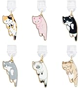 CREATCABIN 6Pcs Kindle Dust Plug Charm Cat Type C Anti Dust Plugs Type C USB C Dust Plug Port Cov...