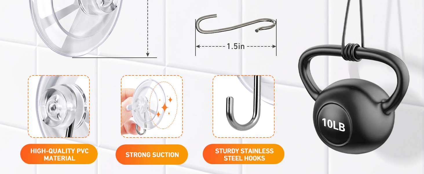 heavy duty suction cup hooks