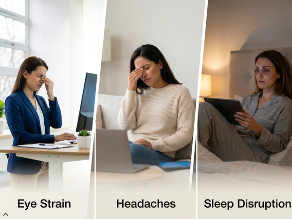 Screen fatigue protection, Sleep disruption solution, Digital eye strain relief