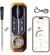 GRAM PRES Wireless Meat Thermometer, Digital Cooking Thermometer with Wireless Probe & 500ft Rang...